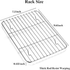 Wildone Baking Sheet with Rack Set, Stainless Steel Cookie Pan baking Tray with - Image 5
