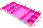 Welaxy Desk Drawer Organizer Tray Set, 8-Piece Office Drawer Organizers - Image 7
