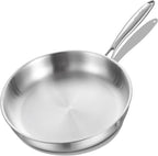 DELARLO Triply Stainless Steel Pan 8 Inch Frying pan, Induction Skillet by DELARLOCOOKWARE