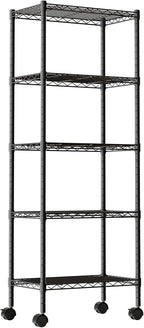 DUMOS 5-Tier Metal Wire Storage Shelves, Adjustable Standing Storage Rack Shelf by DumosLifestyle
