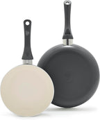 GreenLife 2-Piece Nonstick Frying Pan Set, 8” & 10” Skillets, Non-Toxic Ceramic by GreenLife