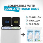 Simpli-Magic 70 Liter / 18.5 Gallon Rectangular Hands-Free Dual Compartment - Image 2