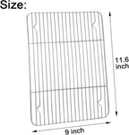 E-far Baking Cooling Rack Set of 2, Stainless Steel Metal Roasting Cooking Racks - Image 2