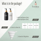 LOOCHICA 2 Pack Glass Soap Dispenser Set, Hand and Dish Glass Soap Dispensers - Image 2