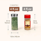 ComSaf Spice Jars with Shaker lids Adjustable, 4oz 6PCS, 9 DIY Labels, Spice - Image 3