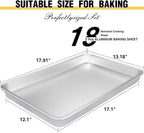 Commercial Quality Baking Sheet Pan Set, Natural Aluminum Cookie Sheet - Image 8