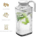 Fridge Pitcher Set of 2– 60 OZ. Glass Water Pitcher - Image 2