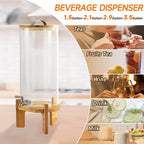 Beverage Dispenser, 2.9 Gallon Glass Drink Dispenser - Image 6