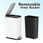 Garvee Slim Kitchen Trash Can 8 Gal, Skinny Stainless Steel Garbage Can - Image 3