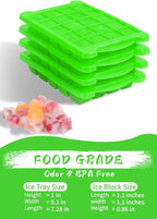 4 Pack Mini Ice Cube Trays for Freezer-Easy Release & Stackable | Small Ice - Image 2