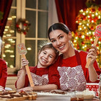 Patelai 6 Pieces Christmas Silicone Spatula Set Wooden Handle,Chic Style - Image 5