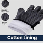 GEEKHOM BBQ Gloves Heat Resistant, 13.7 Inch Long Waterproof Silicone Oven Mitts - Image 4