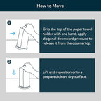 KITCHENDAO One-Handed Countertop Paper Towel Holder, Rotation Freestanding - Image 3