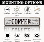 Coffee Signs for Coffees Corner Decor, Ground Roasted Coffee Served Here Sign - Image 3