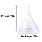 Plastic Funnel Set, 100mm x 2, 75mm x 2, 50mm x 2 - Image 3