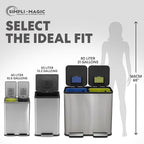 SIMPLI-Magic 21 Gallon Dual Compartment Kitchen Trash Can - Image 4