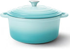 6 Quart Dutch Oven Pot with Lid, Non Stick Enameled Cast Iron Dutch Oven by Fijinhom