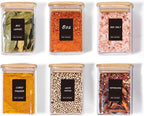 Comsaf Spice Jars with Label，8 oz Small Glass Jars with Lids, Rectangle Glass - Image 9