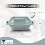 Enameled Cast Iron Dutch Oven for Sourdough Bread Baking, 9 x 5-4/5 Inch Oval - Image 2