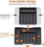 Lifewit Silverware Drawer Organizer, Expandable Utensil Tray - Image 3