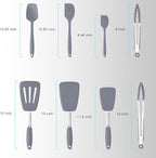 Silicone Spatulas Set Turners Tongs Cooking Utensils Set High Heat Resistant - Image 2