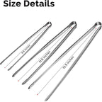 Precision Serrated Non-Slip Tips Cooking Tongs 3 Set, 18/8 Stainless Steel - Image 7