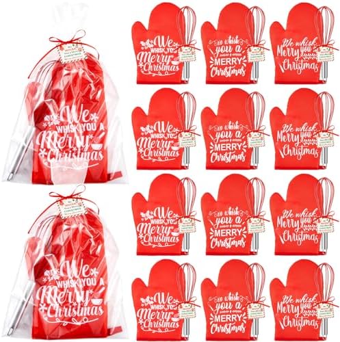 LemonRoad 12 Sets Christmas Whisk Baking Gift Set, Exquisite, Red by Unknown