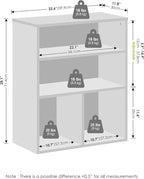 Furinno Reed Closet Organizers and Storage, 3-Tier Closet Organizer, Open Shelf - Image 2