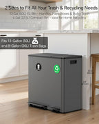 Lovewind Dual Trash and Recycling Bins - Image 3