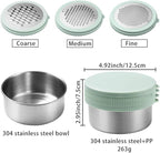 Cheese Grater with Container & Lid, Handheld Grater Bowl - Image 3