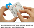 Hitefu 2 Pcs Square 60 Minute Mechanical Kitchen Timer, Visual Cooking Timer - Image 4