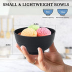 Black Wheat Straw Bowls, 10 OZ Unbreakable Snack Bowls Set of 8, Alternative - Image 2