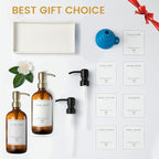 Glass Soap Dispenser for Kitchen, Farmhouse Dish & Hand Soap Dispenser Set - Image 6