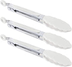 7 inch Cooking Tongs, MSY BIGSUNNY Set of 3 Mini Kitchen Tongs Silicone Serving by MSYBIGSUNNY