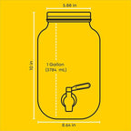 1-Gallon Drink Dispenser. Glass Beverage Dispenser - Image 3