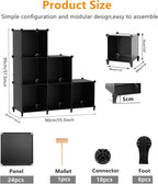 AWTATOS Cube Storage Organizer, Storage Cubes Shelves Bookshelf, 6 Cube Closet - Image 3
