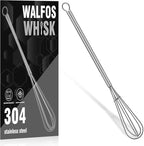 Walfos Long Small Whisks Skinny Little Whisk 10 inch Tiny Mini Whisk by Walfos