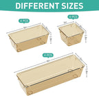 WOWBOX 9 Pack Clear Drawer Organizer Set, Acrylic Drawer Storage Trays - Image 2