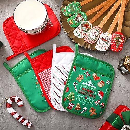 24 Pcs Christmas Silicone Spatula Pot Holder Set Xmas Baking Gift, Cute - Image 4