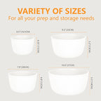 BoxedHome Mixing Bowls with Lids Set, 4 Packs BPA-Free Plastic Prep Bowls - Image 2