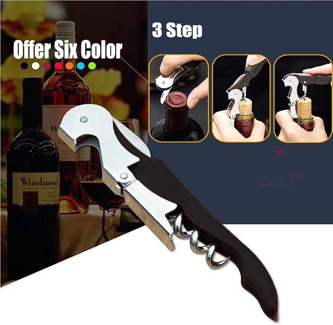 Professional Waiter Corkscrew Wine Openers Set, Heavy Duty Stainless Steel - Image 7