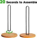TONLEA Wooden Paper Towel Holder Countertop, Kitchen-Towel-Holder FreeStanding - Image 3