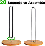 TONLEA Wooden Paper Towel Holder Countertop, Kitchen-Towel-Holder FreeStanding - Image 3