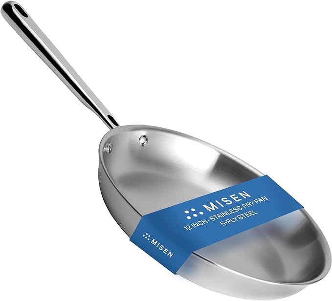 Misen 5-Ply Stainless Steel 12" Frying Pan by Misen