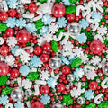 Edible Christmas Sprinkles for Cake Decorating,Winter White Blue Snowflake by Sugarzy