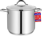 Stainless Steel Stockpot with Tempered Glass Lid 14 Quart, Durable 18/0 by Unknown