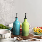Sweejar Ceramic Olive Oil Dispenser Bottle, Opaque Oil Cruet Protects to Reduce - Image 4