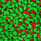 Christmas Holly and Berry Sprinkles, 4.2 oz Edible Red and Green Holiday Sprinkles for Cookie & Cake Decorations Xmas Baking, Cupcakes Topper by cobakey-DessertDecorations