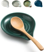 LAUCHUH Spoon Rest for Stove Top, 5 inch Ceramic Cooking Spoon Holder for by LAUCHUH