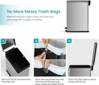 Home Zone Living 8 Gallon Slim Kitchen Trash Can - Image 3